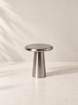 Chrome Sleek pedestal side table