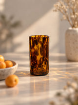 Savanna orange hand-blown drinking glass
